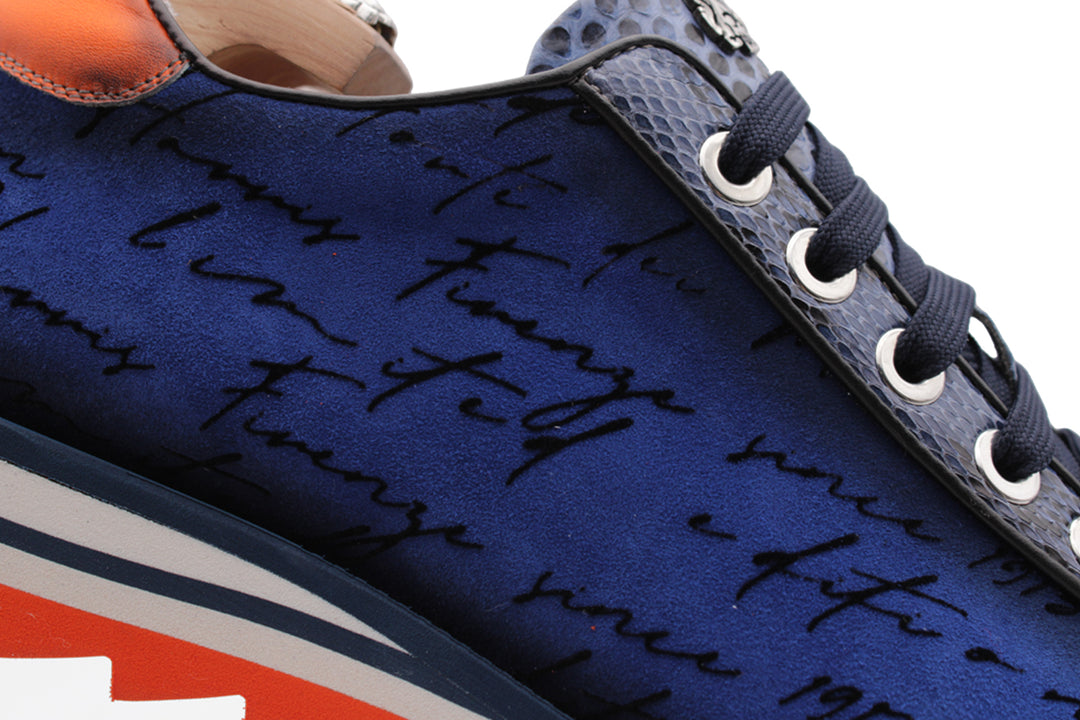 Zapatillas deportivas de ante escritor y pitón