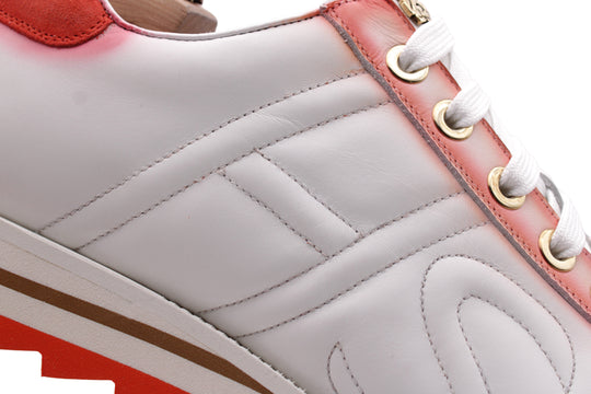 Sneaker en cuir nuancé et daim