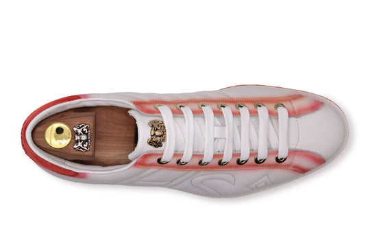 Sneaker en cuir nuancé et daim