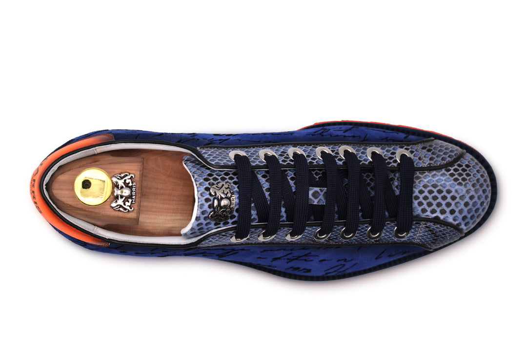 Zapatillas deportivas de ante escritor y pitón