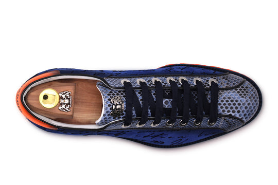 Zapatillas deportivas de ante escritor y pitón