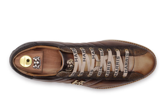 Sneakers comfort in pelle dipinta a mano