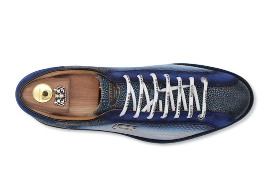 Perforated effect printed sneakers