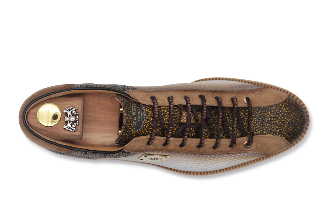 Baskets imprimées effet perforé