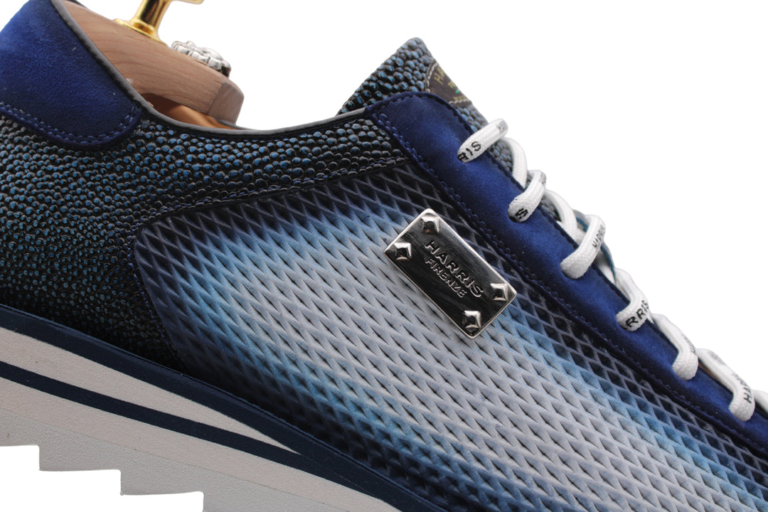 Perforated effect printed sneakers
