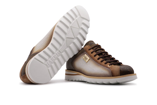 Baskets imprimées effet perforé