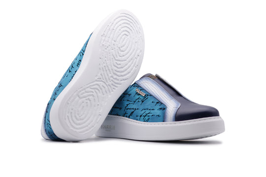 Zapatillas deportivas sin cordones Writer de piel y ante