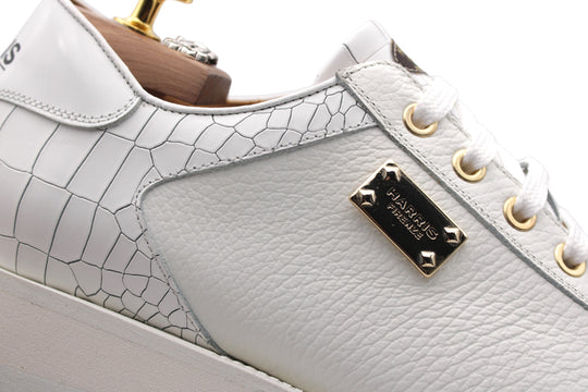 Sneakers effetto coccodrillo e alce