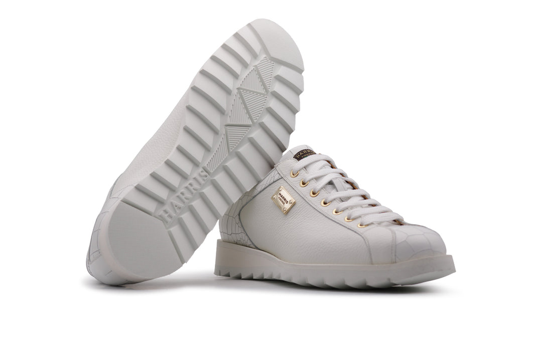 Sneakers effetto coccodrillo e alce