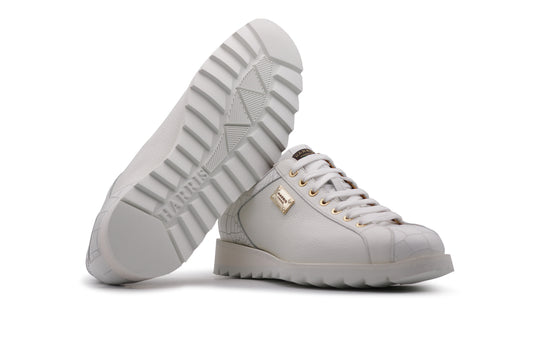 Sneakers effetto coccodrillo e alce