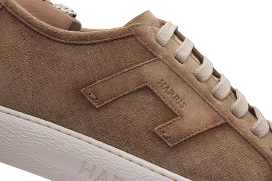 Sneakers in suede effetto tessuto