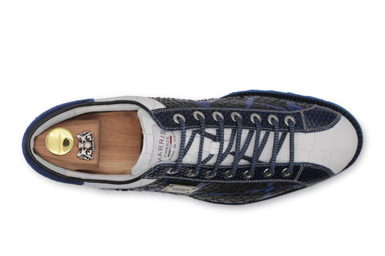 Sneakers in pitone ed effetto coccodrillo