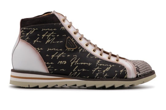 Polacchino in suede signature e pitone