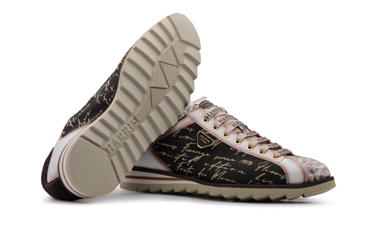 Sneakers in suede signature e pitone