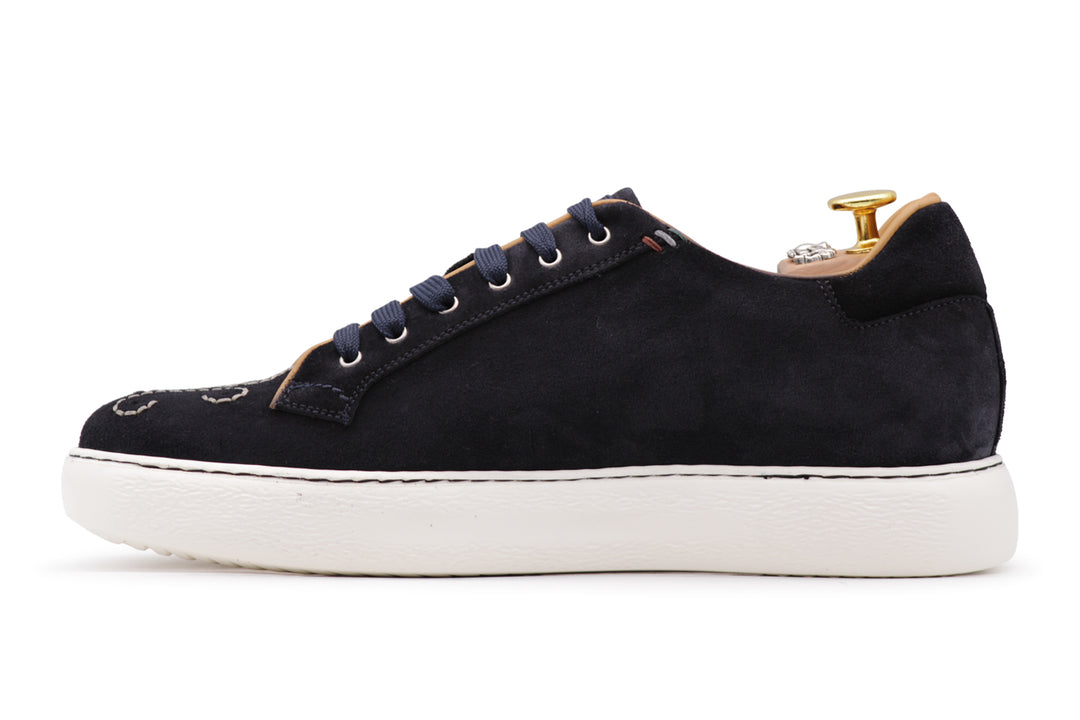 Baskets en daim London – Bleu