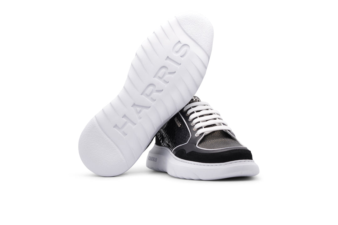 Premium leather sneakers with Evoluzione sole
