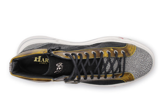 Sneaker alta in pelle