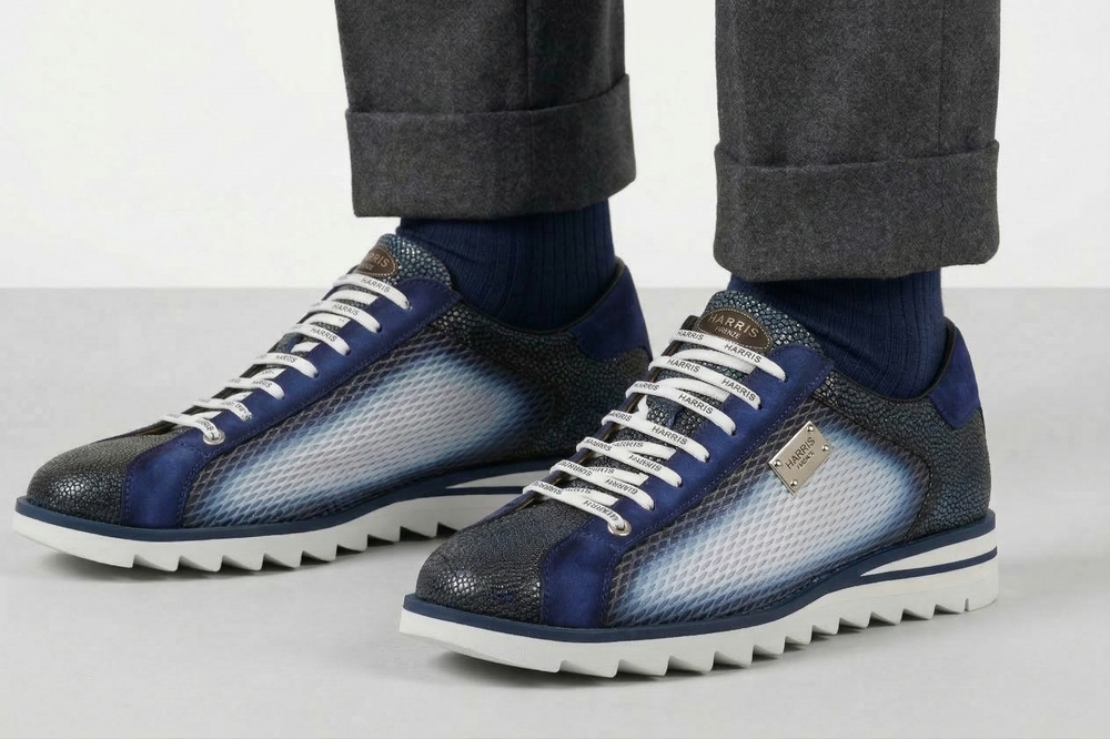 Baskets imprimées effet perforé