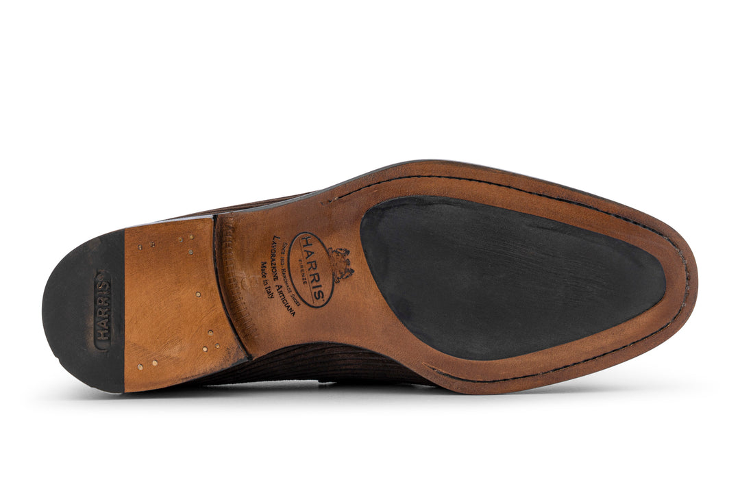 Wildledermokassin mit Schlaufe