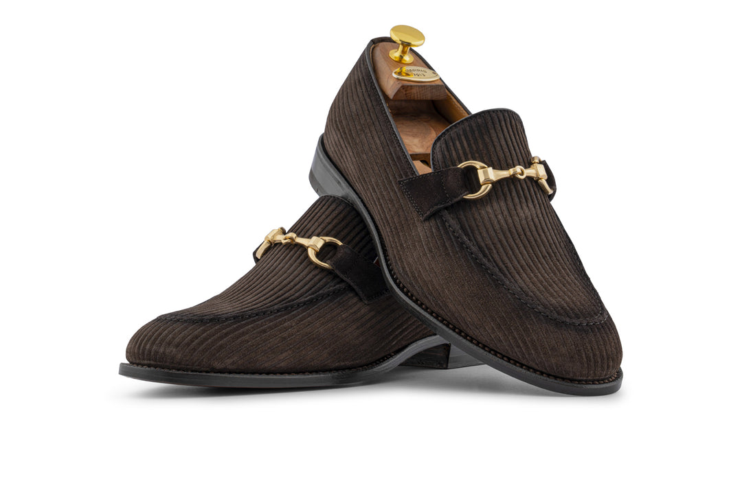 Wildledermokassin mit Schlaufe