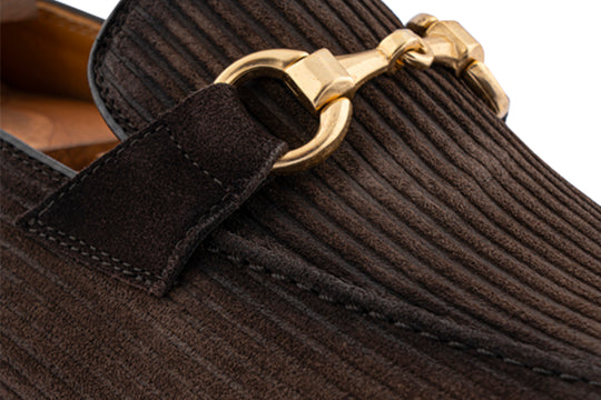 Wildledermokassin mit Schlaufe