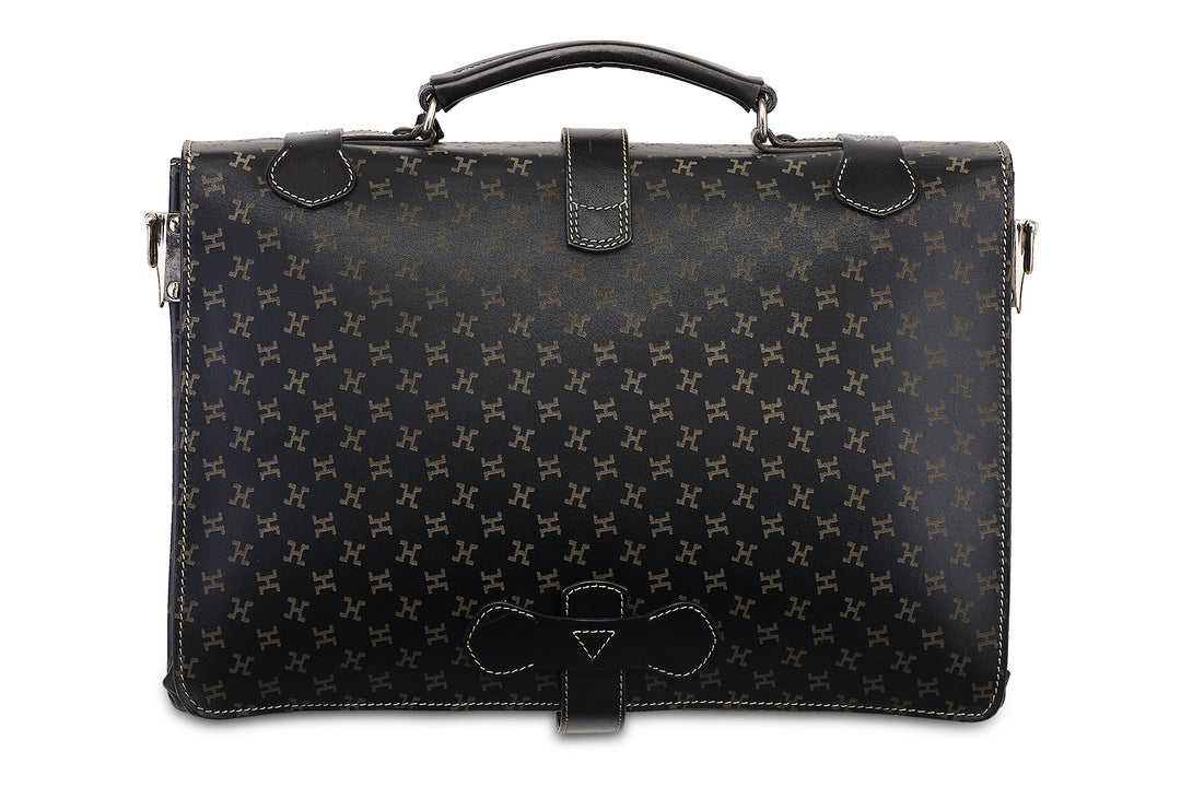 Men's Monogram Print Briefcase